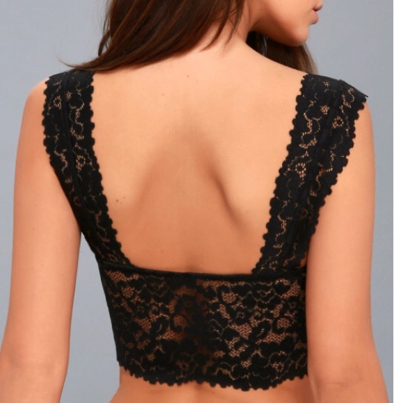 NWT Free People Dream Away Black Lace Bralette - Picture 5 of 7